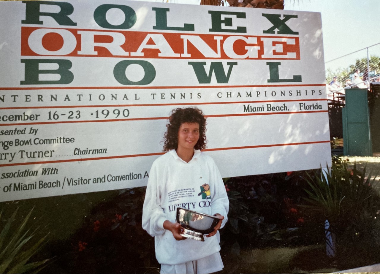 Petra Kamstra als junior tennisster